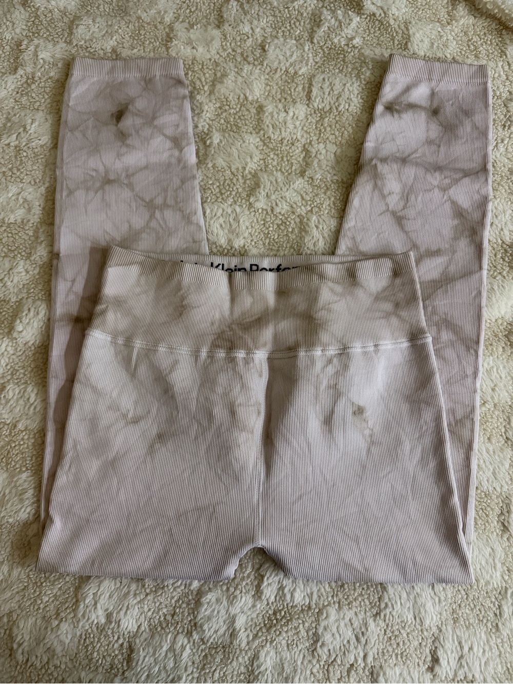 CALVIN KLEIN Seamless Tie-Dye Leggings - Light CREAM